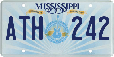 MS license plate ATH242