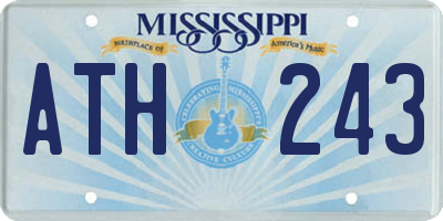 MS license plate ATH243