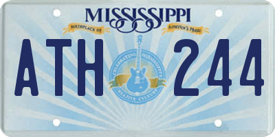 MS license plate ATH244