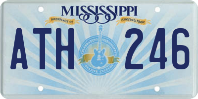 MS license plate ATH246