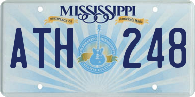 MS license plate ATH248