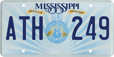 MS license plate ATH249