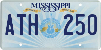 MS license plate ATH250