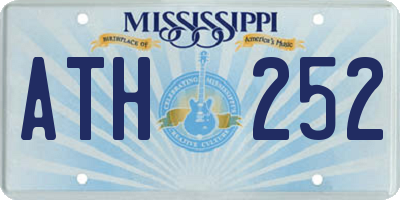 MS license plate ATH252