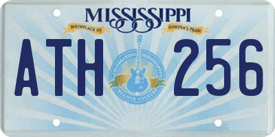 MS license plate ATH256