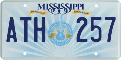 MS license plate ATH257
