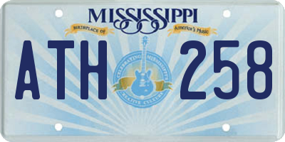 MS license plate ATH258