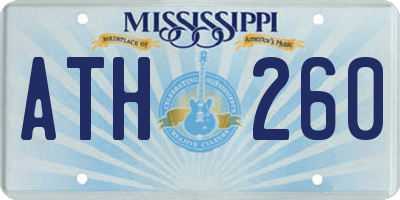 MS license plate ATH260