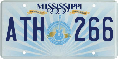 MS license plate ATH266