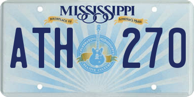 MS license plate ATH270