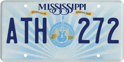MS license plate ATH272