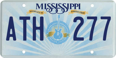 MS license plate ATH277