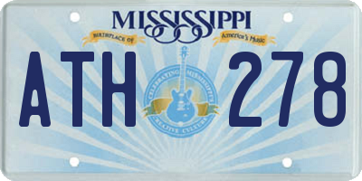 MS license plate ATH278