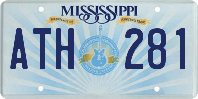 MS license plate ATH281