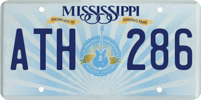 MS license plate ATH286