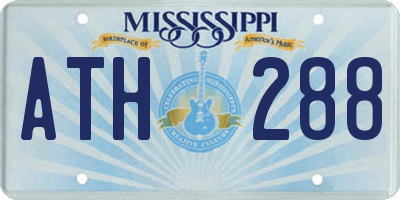 MS license plate ATH288