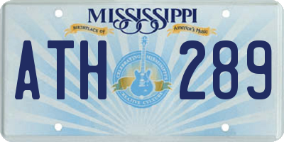 MS license plate ATH289