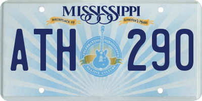 MS license plate ATH290