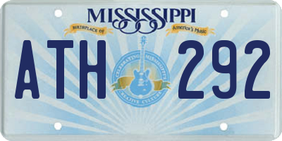 MS license plate ATH292