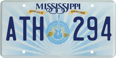 MS license plate ATH294