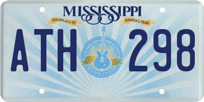 MS license plate ATH298