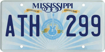 MS license plate ATH299