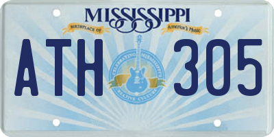 MS license plate ATH305