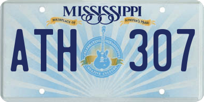 MS license plate ATH307