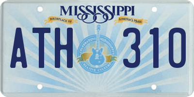 MS license plate ATH310