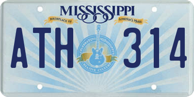 MS license plate ATH314