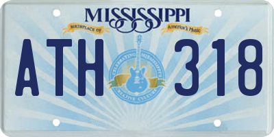 MS license plate ATH318