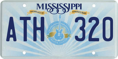 MS license plate ATH320