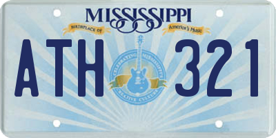 MS license plate ATH321