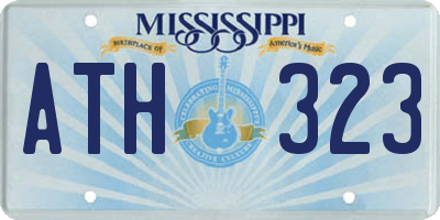 MS license plate ATH323