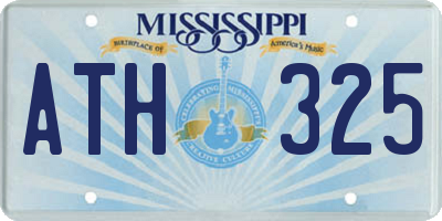 MS license plate ATH325