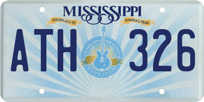 MS license plate ATH326