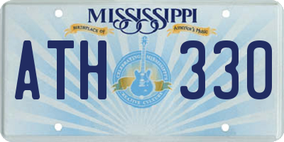MS license plate ATH330