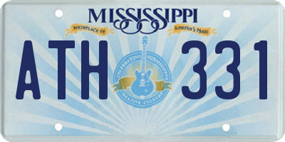 MS license plate ATH331