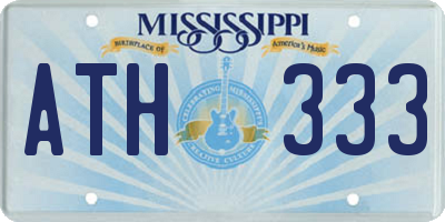 MS license plate ATH333