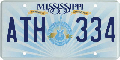 MS license plate ATH334