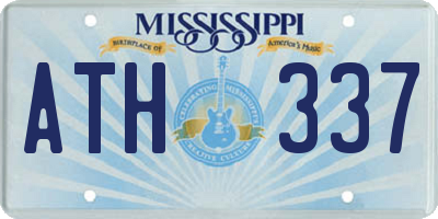 MS license plate ATH337