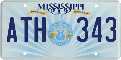 MS license plate ATH343