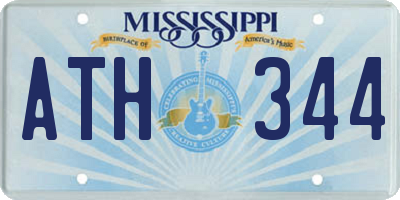MS license plate ATH344