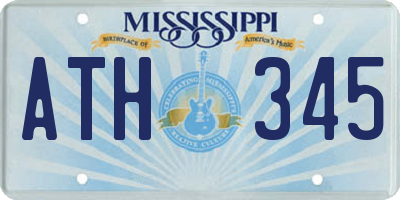 MS license plate ATH345