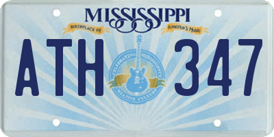 MS license plate ATH347