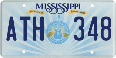MS license plate ATH348