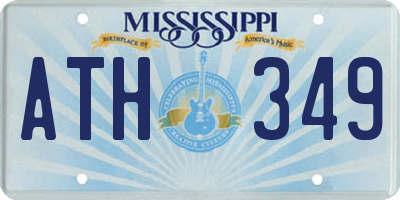 MS license plate ATH349