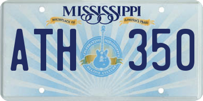 MS license plate ATH350