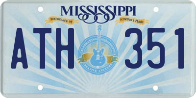 MS license plate ATH351