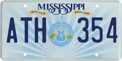 MS license plate ATH354